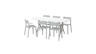 OPPEBY/OPPMANNA / JANINGE Table and 6 chairs - Brandfrys