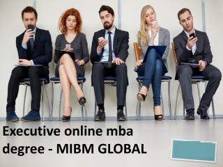 Executive online mba degree