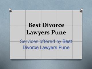 What are the services offered by Best Divorce Lawyers Pune?