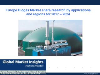 Europe Biogas Market report for 2017 – 2024 – companies, applications, products and more