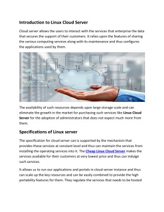 Linux Cloud Server