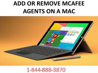 ADD OR REMOVE MCAFEE AGENTS ON A MAC