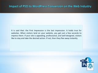 Impact of PSD to WordPress Conversion on the Web Industry