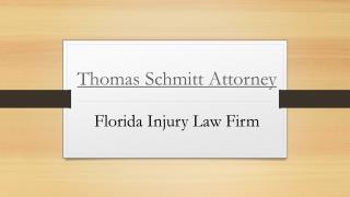 Florida Injury Law Firm, Thomas Schmitt Attorney