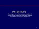 TACTICS-TIMI 18