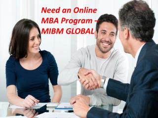 Need an Online MBA Program
