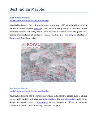 Best Indian Marble