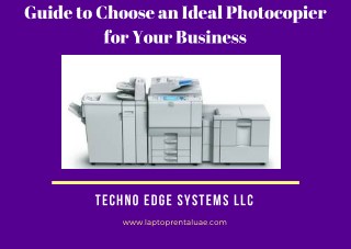 Copier Rental | Copy Machine Rental | Photocopier Rental in Dubai