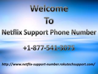 Netflix Support Phone Number 1-877-541-3075