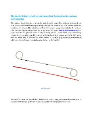 Double j Stents