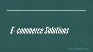 Overview of e-commerce activities