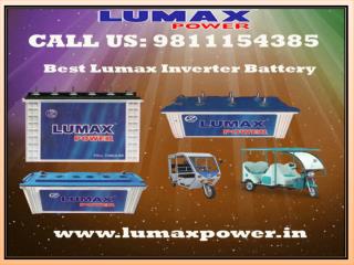 Superior Technology Based Inverter Batteries Manufacturer in Noida | Lumax Power