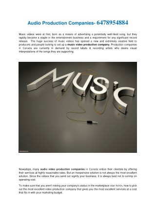 musical production companies- 6478954884