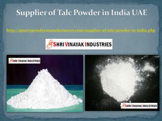 Supplier of Talc Powder in India UAE