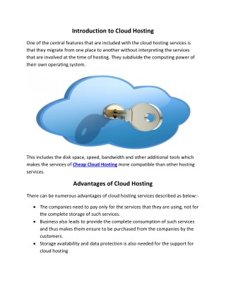 Cheap Cloud Hosting