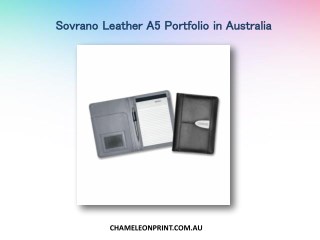 Sovrano Leather A5 Portfolio in Australia - Chameleon Print