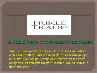 A child pays it forward to a soldier