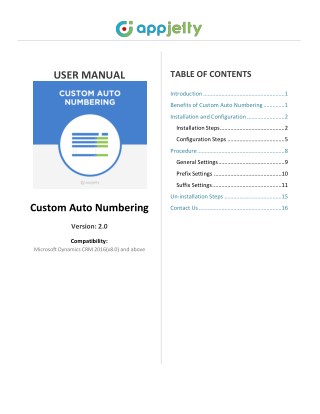 Microsoft Dynamics 365 Auto Numbering Plugin