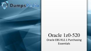 Download Oracle 1Z0-520 Dumps - 1z0-520 Dumps Questions
