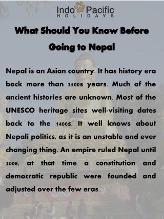 What Should You Know Before Going to Nepal