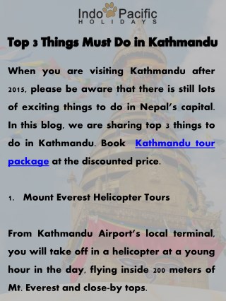 Top 3 Things Must Do in Kathmandu