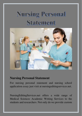 Nursing Personal Statement