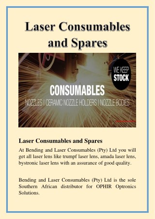 Laser Consumables And Spares