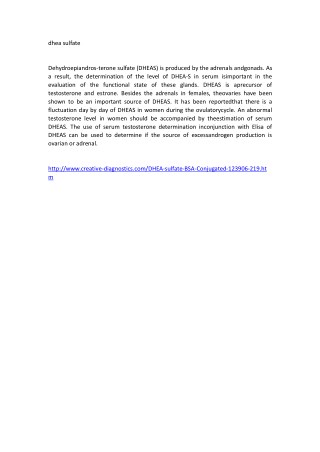 dhea sulfate