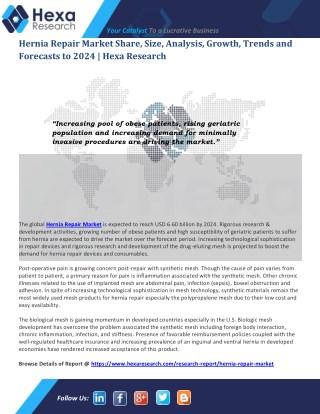 Hernia Repair Market Research Report & Global Industry Analysis