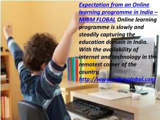 Online education –MIBM GLOBAL