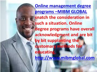 Online management degree program