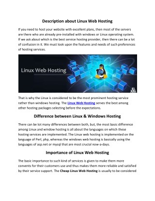 Linux Web Hosting