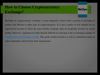 How to Choose Cryptocurrency Exchange?