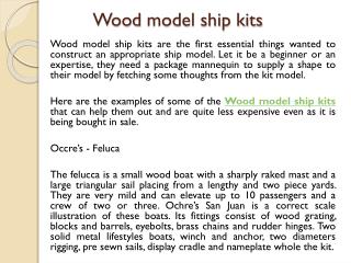 Wood model ship kits