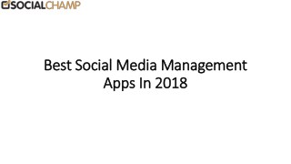 Best social media management apps in 2018