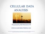 CELLULAR DATA ANALYSIS