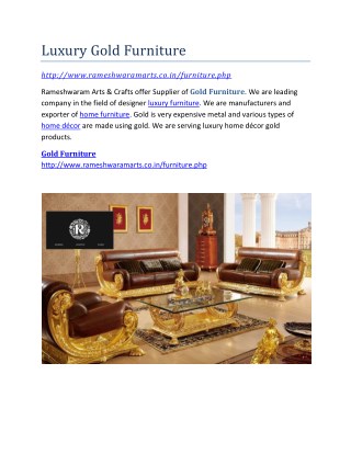 Luxury Gold Furniture