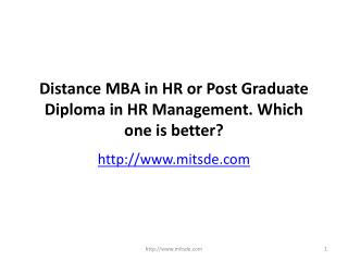 Distance MBA in HR or Post Graduate Diploma in HR Management | MBA Distance Education | Distance PG