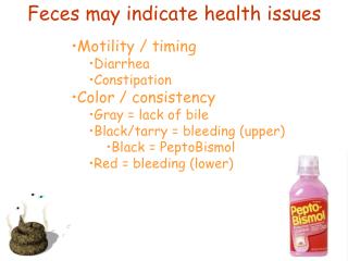Feces may indicate health issues