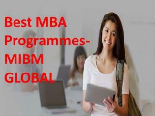 Best MBA Programmes –MIBM GLOBAL