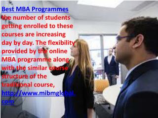 Best MBA Programmes with the similar course –MIBM GLOBAL