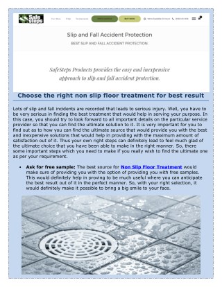 Choose the right non slip floor treatment for best result