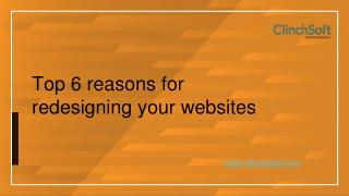 Top 6 reasons for redesigning your websites