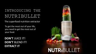 Introducing The Lifestyle Gadgets Nutribullet Superfood Nutrition Extractor Buy Now Online