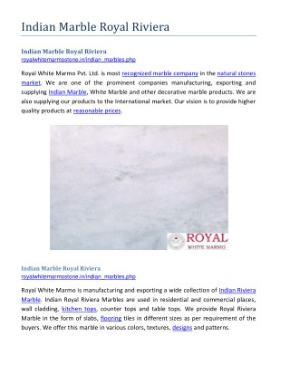 Indian Marble Royal Riviera