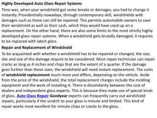 EXPERT AUTO GLASS REPAIR