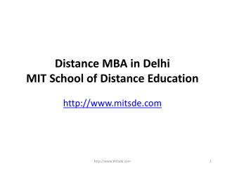 Distance MBA in Delhi | Correspondence MBA - MIT School of Distance Education