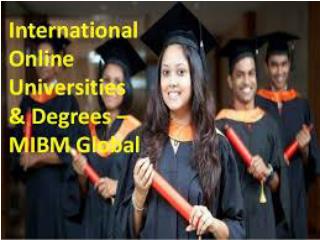 International Online Universities & Degrees