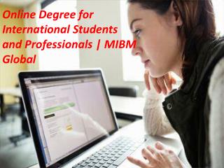 Online Degree for International Students and Professionals | MIBM Global