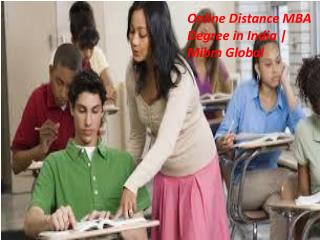 Online Distance MBA Degree in India